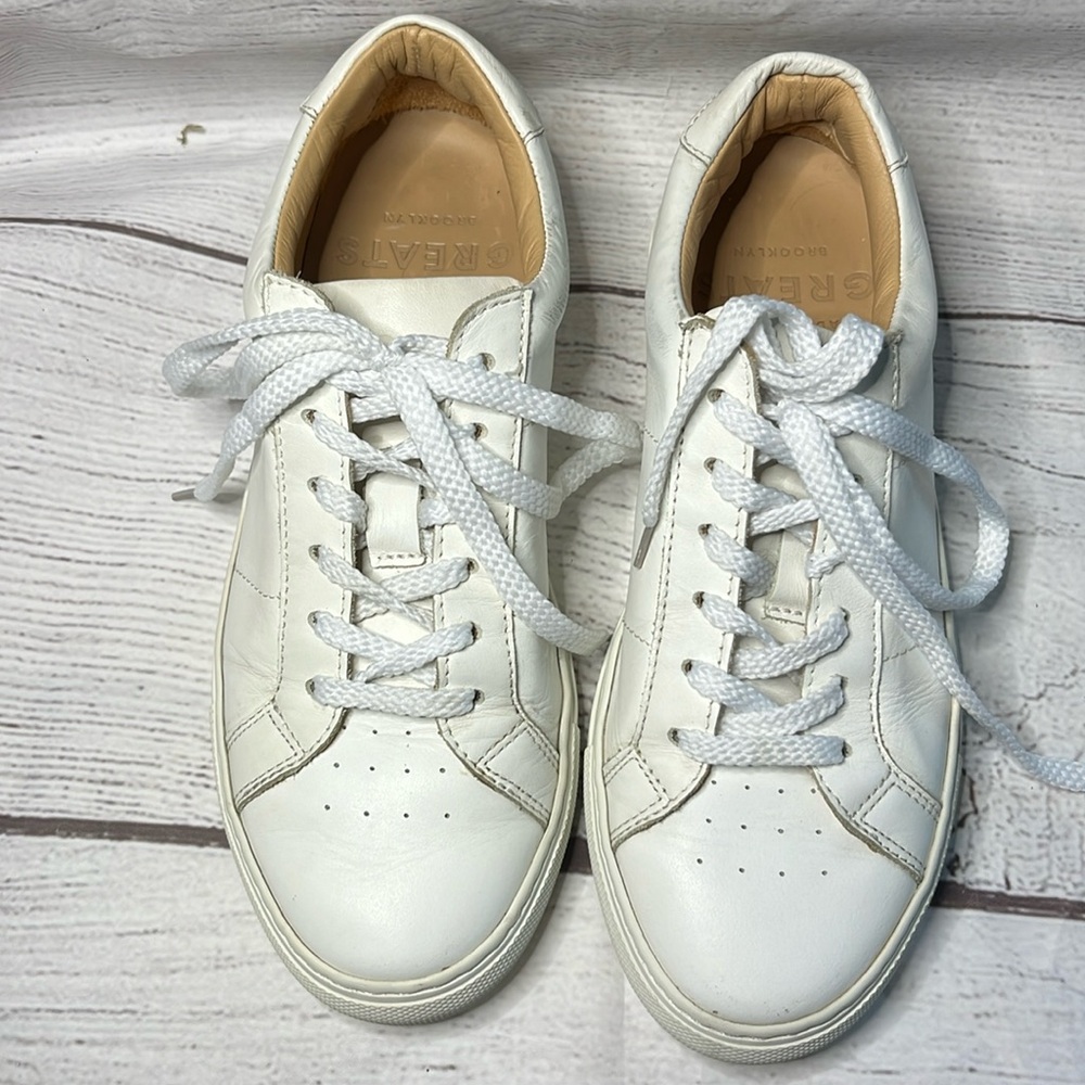 GREATS Leather Sneaker - the Royale Blanco, Size 7